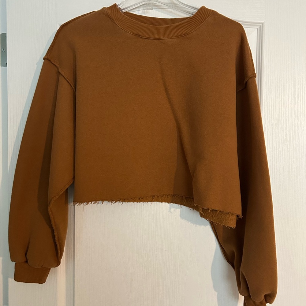 Amazon Women's Tan Cropped Sweater